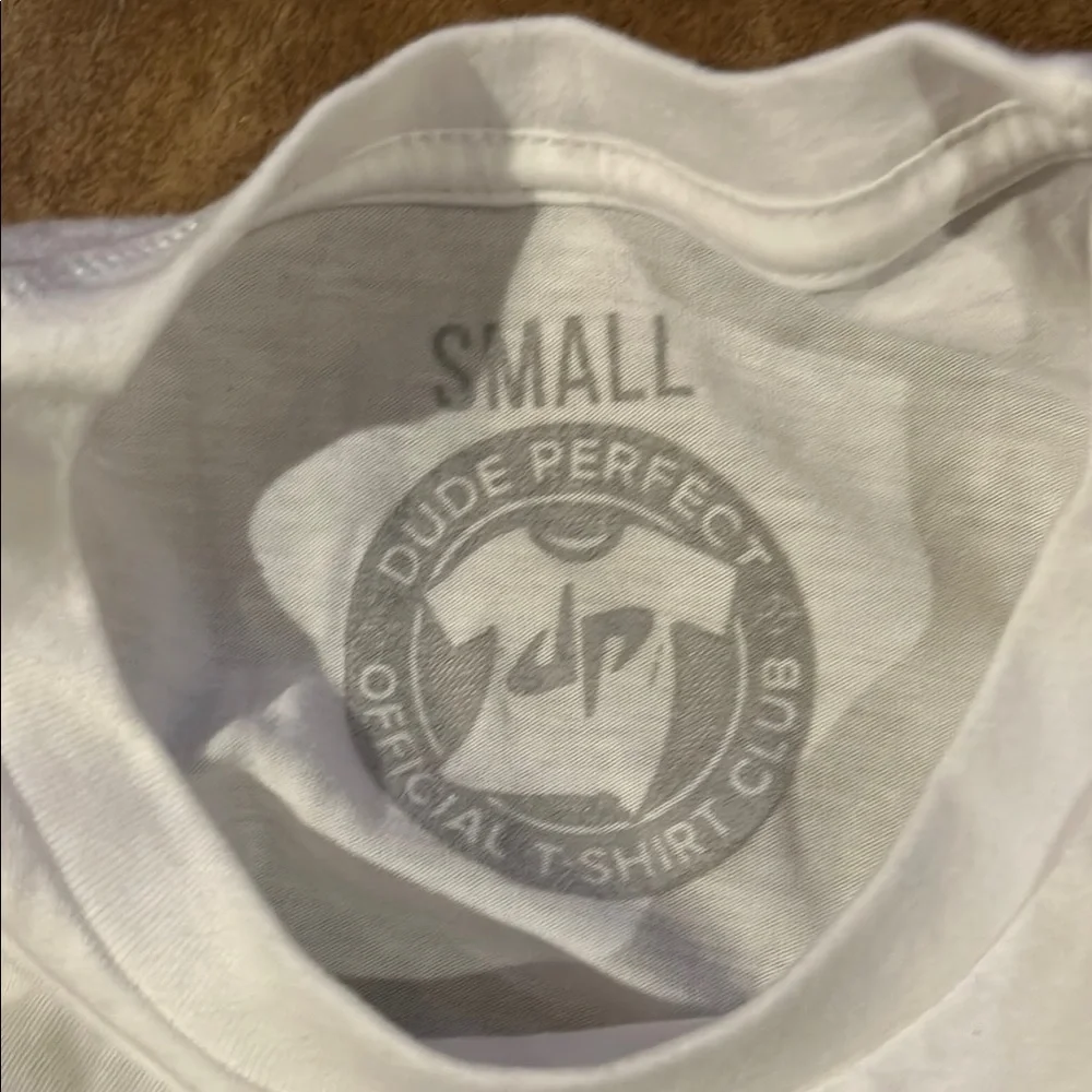 White Tee with American Flag Logo - Picture 3 of 4